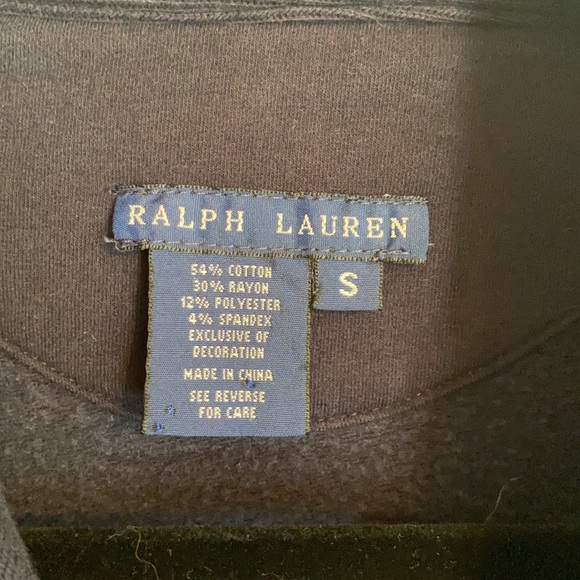 Ralph Lauren Embroidered Navy Knit Cardigan Sz S - Picture 4 of 5